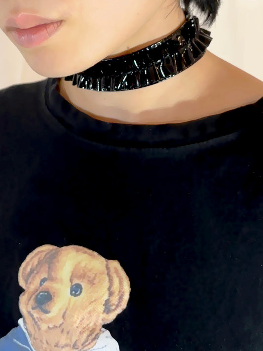 Black Pleather Vinyl Choker
