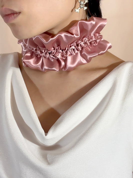Dusty Rose Soft All Pink Choker Necklace